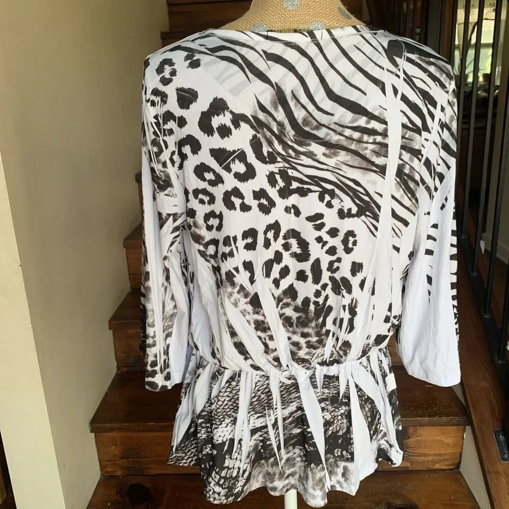 Melissa Paige Y2k Bell Sleeve Paisley Babydoll Slinky Top Soft Grunge Whimsigoth - Picture 6 of 12
